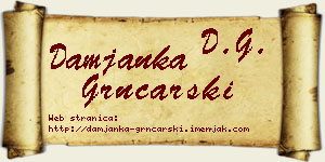Damjanka Grnčarski vizit kartica